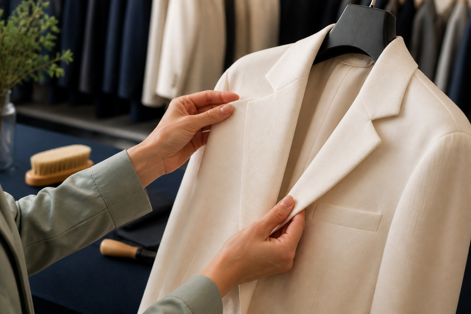 Dry-cleaned fashion garment inspection at ITG